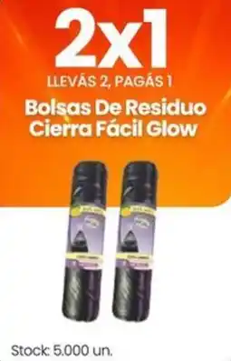 Changomas Fácil glow bolsas de residuo cierra oferta