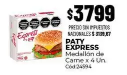 Diarco Express - medallón de carne x 4 un. cód:24594 oferta