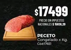 Diarco Peceto congelado x kg. cód:17651 oferta