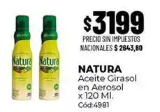 Diarco Natura - aceite girasol en aerosol x 120 ml. cód:4981 oferta