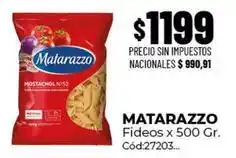 Diarco Matarazzo - fideos mostachol n°52 oferta