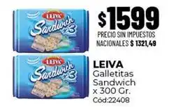 Diarco Leiva - galletitas sandwich x 300 gr. cód:22408 oferta