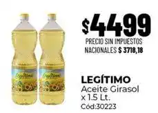 Diarco Legítimo - aceite girasol c x 1.5 lt. c 30223 oferta