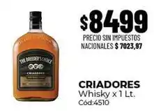 Diarco Criadores - whisky x 1 lt. cód:4510 oferta