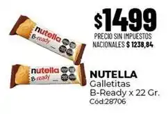 Diarco Nutella - galletitas b-ready cód:28706 oferta