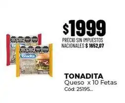 Diarco Tonadita - queso x 10 fetas cód: 25195 oferta