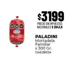 Diarco Paladini - mortadela familiar cód:28024 oferta