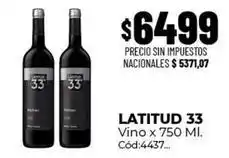Diarco Latitud 33 - vino x 750 ml. c uevo:4437 oferta