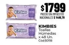 Diarco Kimbies - toallas húmedas x 48 un. cód:50118 oferta