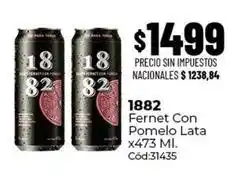 Diarco 1882 - fernet con pomelo lata x473 ml. cód:31435 oferta