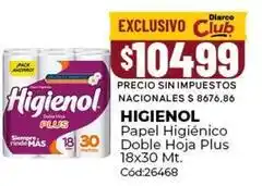 Diarco Higienol - papel higi00enico doble hoja plus 18x30 mt. c00d:26468 oferta