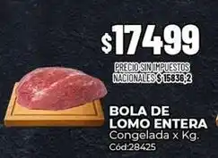 Diarco Bola de lomo entera congelada x kg. cód:28425 oferta