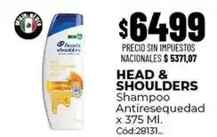 Diarco Head & shoulders - shampoo antiresequedad x 375 ml. cód:28131 oferta