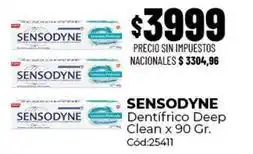 Diarco Sensodyne - dentífrico deep clean x 90 gr. cód:25411 oferta
