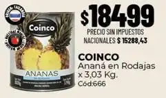 Diarco Coinco - ananá en rodajas x 3,03 kg. cód:666 oferta