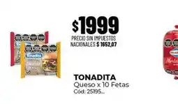 Diarco Tonadita - queso x 10 fetas c	ext{ó}d: 25195 oferta