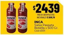 Diarco Inca - salsa passata botella x 500 gr. cód:43131 oferta