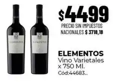 Diarco Elementos - vino varietales x 750 ml. cód:44683 oferta