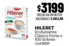 Diarco Hileret - endulzante clásico forte x 100 sobres cód:18591 oferta