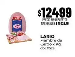 Diarco Lario - fiambr de cerdo x kg. cód:11529 oferta