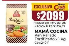 Diarco Pan rallado fortificado x 1 kg. cód:24041 oferta