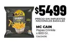 Diarco Mc cain - papas crinkle x 600 gr. cód:24016 oferta