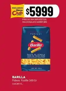 Diarco Barilla - fideos fusilli oferta