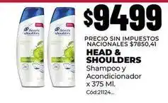 Diarco Head & shoulders - shampoo y acondicionador x 375 ml. cód:21124 oferta
