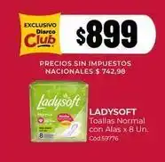 Diarco Ladysoft - toallas normal con alas x 8 un. cód:59776 oferta
