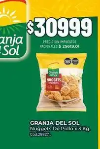 Diarco Granja del sol - nuggets de pollo x 3 kg. cód:28827 oferta