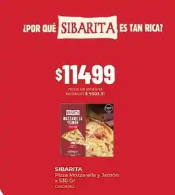 Diarco Sibarita - pizza mozzarella y jamón oferta
