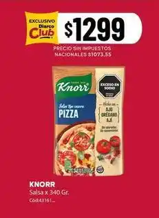 Diarco Knorr - salsa pizza oferta