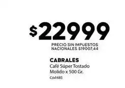 Diarco Cabrales - café súper tostado molido x 500 gr. cód:685 oferta
