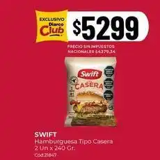 Diarco Swift - hamburguesa tipo casera 2 un x 240 gr. cód:21847 oferta