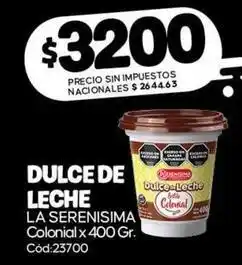 Diarco Colonial - dulce de leche colonial x 400 gr. cód:23700 oferta