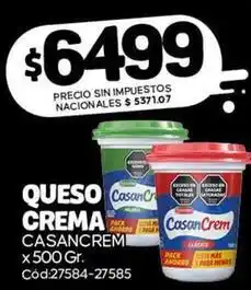 Diarco Casancrem - queso crema casancrem cód:27584-27585 oferta