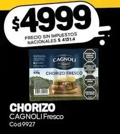 Diarco Cagnoli - chorizo fresco cód:9927 oferta