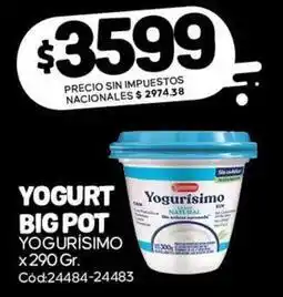 Diarco Yogurísimo - yogurt big pot yogurísimo x 290 gr. cód:24484-24483 oferta