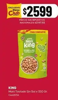 Diarco Mani tostado sin sal x 350 gr. cod23754 oferta