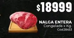 Diarco Nalga entera congelada x kg. cód:28453 oferta