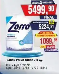Maxiconsumo Zorro - jabon polvo oferta