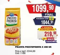 Maxiconsumo Arcor - polenta prestopronta oferta