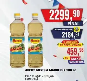 Maxiconsumo Marolio - aceite mezcla marolio x 900 cc oferta