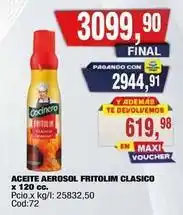 Maxiconsumo Cocinero - aceite aerosol fritolim clasico oferta