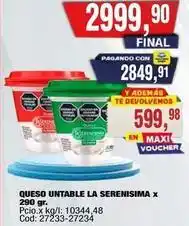 Maxiconsumo Queso untable oferta