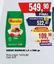 Maxiconsumo Marolio - arroz l.f. x 500 gr oferta