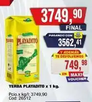 Maxiconsumo Playadito - yerba playadito x 1 kg oferta