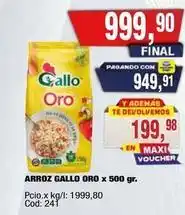 Maxiconsumo Gallo - arroz oro oferta