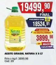 Maxiconsumo Natura - aceite girasol oferta