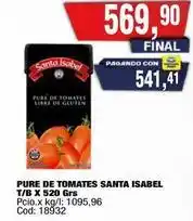 Maxiconsumo Santa isabel - pure de tomates oferta
